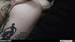 Tattooed Housewife Grows Dick For Bisexual Lesbian Fuck And Squirting