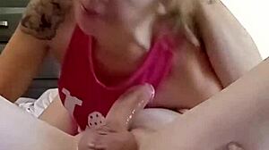 Another Throat Fuck with Blonde Milf Girlfriend in Homemade Deepthroat and Face Fucking Action