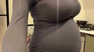 my milky stepmom licks her nipples in big tits cunilingus moment