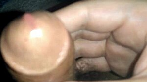 Hot latino guy receives detailed glans massage in solo amateur session