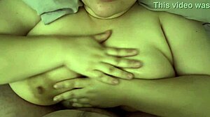 Who knew a sensual handjob and titfuck could end in such a surprise cumshot?