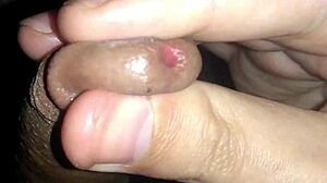 Hot latino guy receives detailed glans massage in solo amateur session