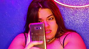 casada enjoys masturbating with another man on video call