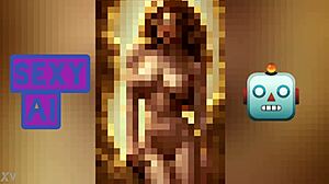 Oh man, check out Jennifer Lopez with those huge tits and big ass in this perfect body AI art tribute, it's wild!