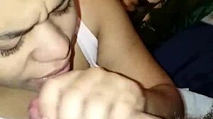 Sloppy Deepthroat Latina Sucking Cock