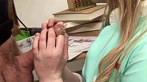 Satine Spark is a young 18+ blonde who impresses her client with fucking skills. She rides cowgirl and takes cumshot in missionary.