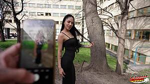 german scout picks up skinny latina teen 18+ helen star for rough casting fuck in berlin!