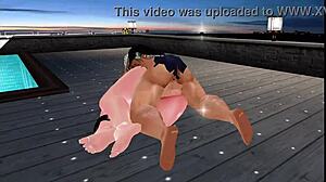 I came across this IMVU character acting like a bold figure in the virtual space