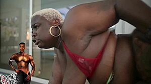 Phat Booty Ebony BBW Marley Moore Gets Some Poolside BBC in Doggystyle and Cowgirl