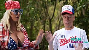 Milf in 4some with Big Tits Mommy and Mother in Law in Group Sex