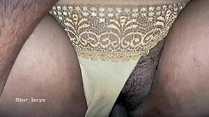 Curvy Indian teen rides cowgirl in bedroom then bends over for doggystyle pounding in bathroom.