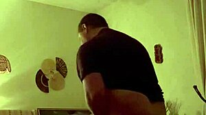 Amateur Homemade Ebony Bent Over in Doggystyle Ass Action with Interracial Black From Behind!