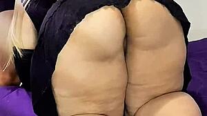 la suegra culona se pasa de tragos y me visita en mi habitación con final feliz casero real en blowjob y curvy latina wet pussy