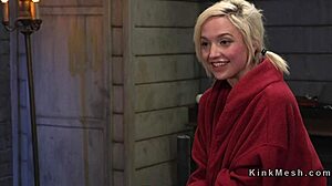 whoa, check this blonde getting the hardest torment training with bondage and squirting action