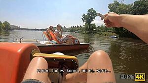 kurvige tussi mit saftigen titten hat sex mit fremdem vor bf, watching him