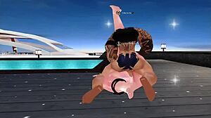 I came across this IMVU character acting like a bold figure in the virtual space