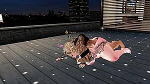 I came across this IMVU character acting like a bold figure in the virtual space