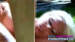 Blonde Babe Enjoys Car Washing Before Outdoor Blowjob And Doggystyle Cumshot With Horny German