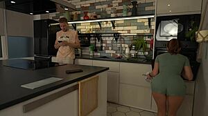 Petite brunette milf takes huge cock doggystyle in homemade pov quickie instead of pie.