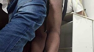 hey, that hot secretary with blonde hair and blue eyes bends over in her miniskirt for doggystyle