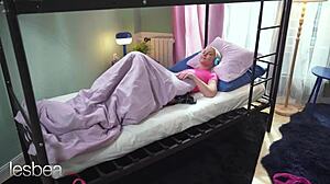 PETITE BLONDE Lovita Fate ENJOYS ROMANTIC LESBIAN SEX with Lady Dee FINGERING and SCISSORING to ORGASMS!