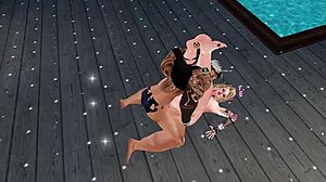 I came across this IMVU character acting like a bold figure in the virtual space