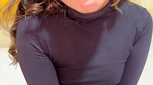 Curvy Latina neighbor tempts with big ass in outdoor garden encounter