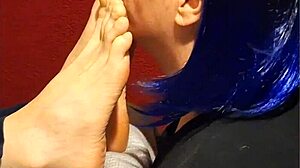 She craves sucking my toes in wild fetish play yet keeps it intriguing.