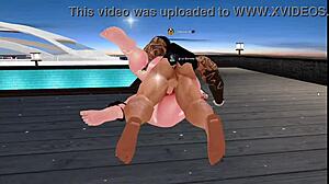 I came across this IMVU character acting like a bold figure in the virtual space