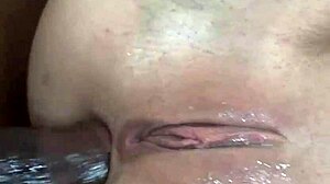 brunette amber rayne takes three big black cocks in double penetration gangbang with deepthroat and cumshots