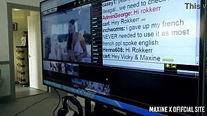 Maxine X Rides Cowgirl Style on Big Ass Brunette in Interracial Lesbian Lingerie Action with Muff Diving! 😈🔥