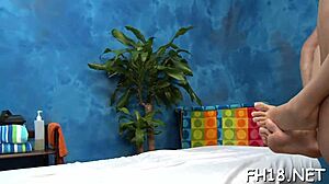 Oh, feel that G spot massage turning into sloppy blowjob and missionary sex with petite teen.