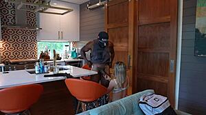 Hubbie Doesn't Have to Know About This Monster Big Black Cock Stretching My Narrow Ass - Cassie Bender!