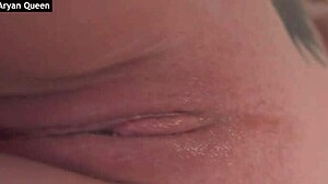 redheaded queen teases in lingerie with close-up ass shaking and strips to reveal curvy homemade solo body