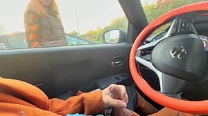 Hey stranger girl why'd you catch me jerking off in car and flash your big tits to help?