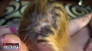 hey, isn't this smoking hot blonde mya back for more intense domination and facial cumshot on her shaved pussy?