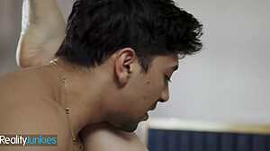 horny stepson spreads stepmom legs for hard missionary fucking with blowjob doggystyle fingering cum on tits and squirting