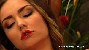 Horny dom lesbian madame fingers herself to wild orgasm thinking of bound slave!