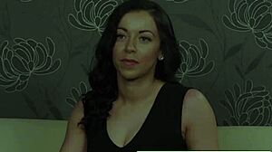 Milf on Knees Gets Facial Cumshot from Blowjob in Stockings