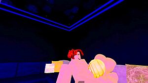 stepmom sucks stepson's cock while his dad works on roblox