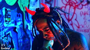 Whoa, check out this intense heel play session with foot domination and choking vibes