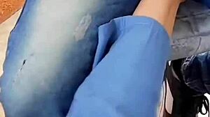 Why not indulge in licking her feet as a femdom fantasy with teen goddess in outdoor public pov?