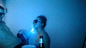 Intense sucking on big monster cock