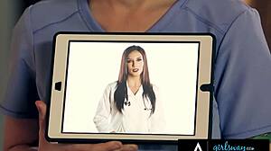 Adriana Chechik becomes squirting nympho after Dr. Jelena Jensen's treatment