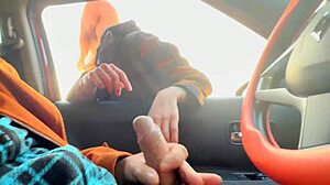Hey stranger girl why'd you catch me jerking off in car and flash your big tits to help?