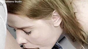 Teen screams during first rough anal fucking with gaping asshole