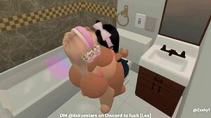 Fucking A Sexy Lesbian Customer In Wild Roblox Action!