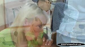 Naughty bookworms SHAWNA LENEE and her teacher FUCK in the CLASSROOM with BALL LICKING and CUM in mouth.