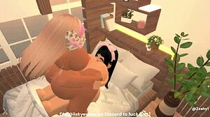 Fucking A Sexy Lesbian Customer In Wild Roblox Action!