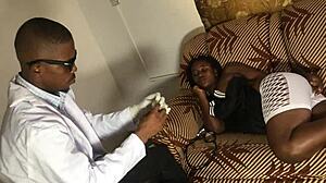 Corrupt doctor licks and fucks bbw patient in doggystyle after treatment with big ass blowjob creampie and squirting